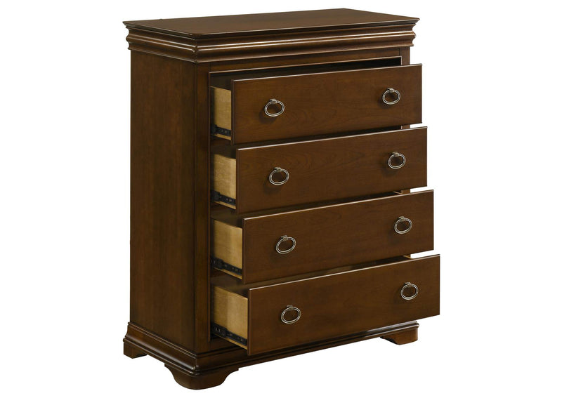 205305 Garland 4-drawer Bedroom Chest of Drawers Brown Cherry