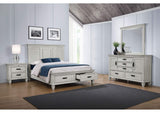 Franco 4-piece Eastern King Bedroom Set Distressed White