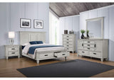 Franco 5-piece Eastern King Bedroom Set Distressed White