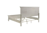 205331KE Franco Wood Eastern King Panel Bed Distressed White