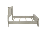 205331KE Franco Wood Eastern King Panel Bed Distressed White