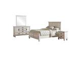 205331Q-S4 Franco 4-piece Queen Bedroom Set Distressed White