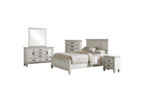 205331Q-S5 Franco 5-piece Queen Bedroom Set Distressed White