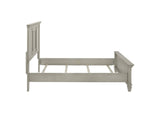 205331Q Franco Wood Queen Panel Bed Distressed White