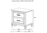 205332 Franco 2-drawer Nightstand Distressed White