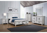 205332 Franco 2-drawer Nightstand Distressed White
