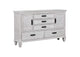 205333 Franco 5-drawer Dresser Distressed White