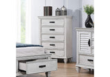 205335 Franco 5-drawer Bedroom Chest Distressed White