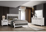 Barzini 4-piece Eastern King Bedroom Set White