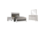 205891KE-S4 Barzini 4-piece Eastern King Bedroom Set White
