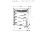 205891KE-S5 Barzini 5-piece Eastern King Bedroom Set White