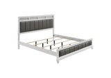 Barzini Wood Eastern King Panel Bed White
