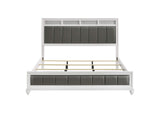 205891KE Barzini Wood Eastern King Panel Bed White