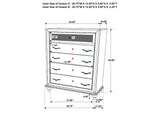 205891KW-S5 Barzini 5-piece California King Bedroom Set White