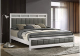 205891KW Barzini Wood California King Panel Bed White
