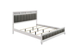 Barzini Wood California King Panel Bed White