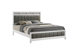 205891KW Barzini Wood California King Panel Bed White
