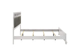 205891KW Barzini Wood California King Panel Bed White