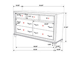 205891Q-S5 Barzini 5-piece Queen Bedroom Set White