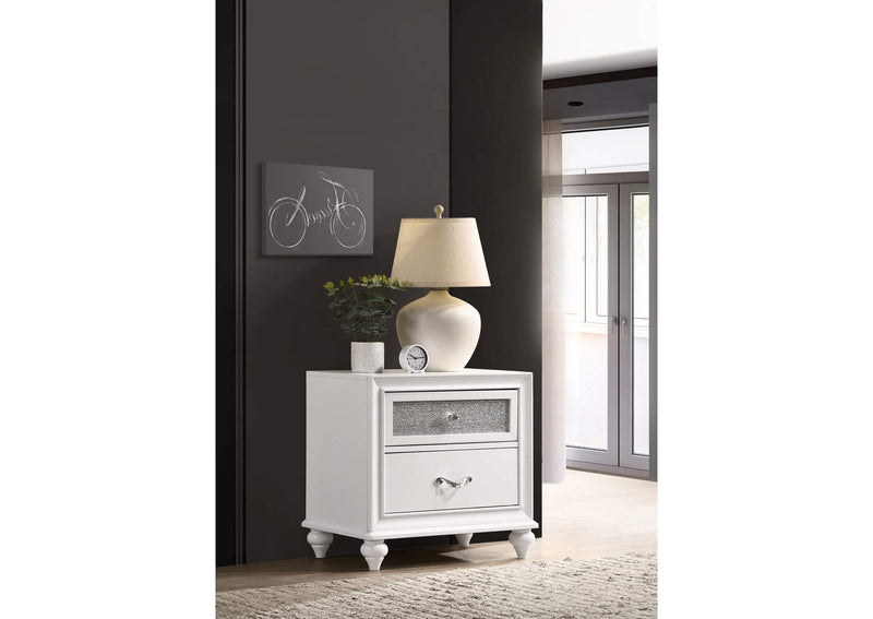 205892 Barzini 2-drawer Nightstand White