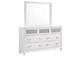 Barzini 7-drawer Dresser with Mirror White