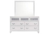 205893M Barzini 7-drawer Dresser with Mirror White