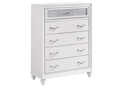 205895 Barzini 5-drawer Bedroom Chest White