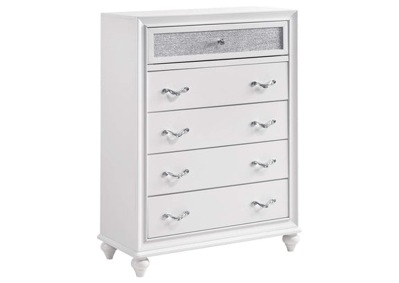 205895 Barzini 5-drawer Bedroom Chest White