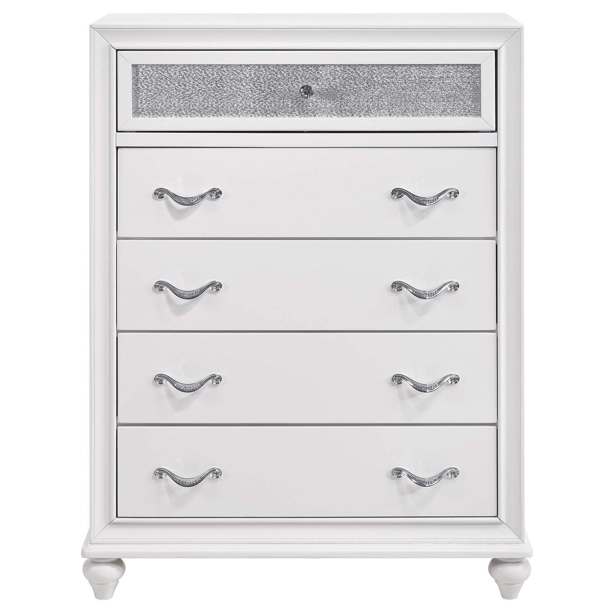 205895 Barzini 5-drawer Bedroom Chest White