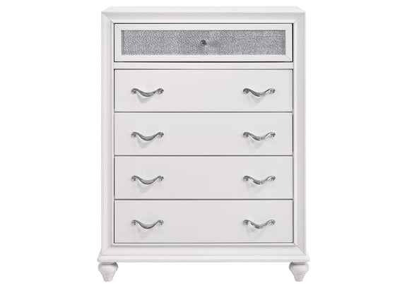 205895 Barzini 5-drawer Bedroom Chest White