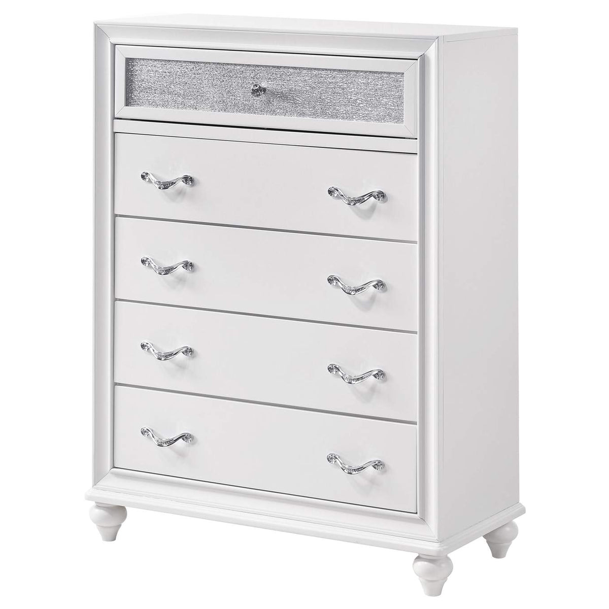 205895 Barzini 5-drawer Bedroom Chest White