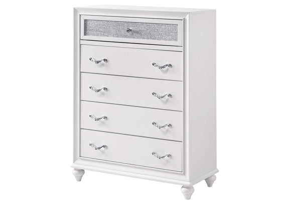 205895 Barzini 5-drawer Bedroom Chest White