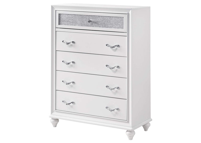 205895 Barzini 5-drawer Bedroom Chest White