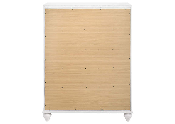 205895 Barzini 5-drawer Bedroom Chest White
