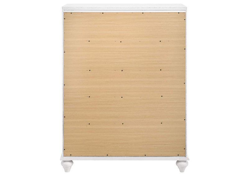 205895 Barzini 5-drawer Bedroom Chest White