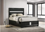 206360F Miranda 54-inch Upholstered Full Panel Bed Black
