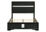 206360F Miranda 54-inch Upholstered Full Panel Bed Black