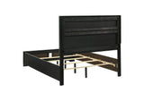 206360F Miranda 54-inch Upholstered Full Panel Bed Black