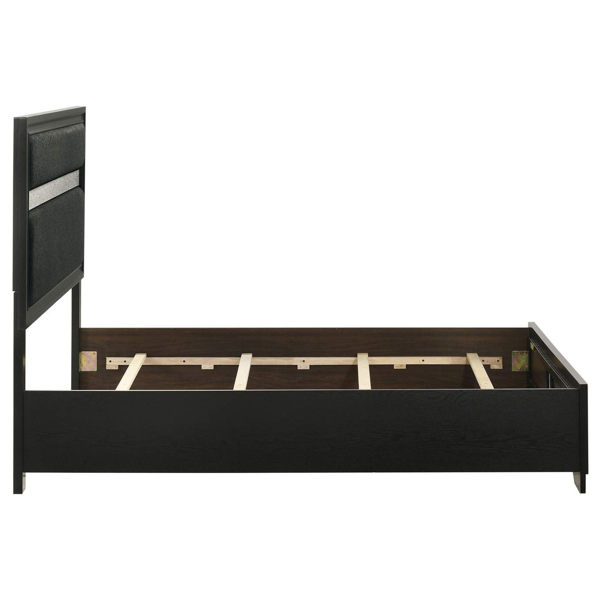 206360F Miranda 54-inch Upholstered Full Panel Bed Black
