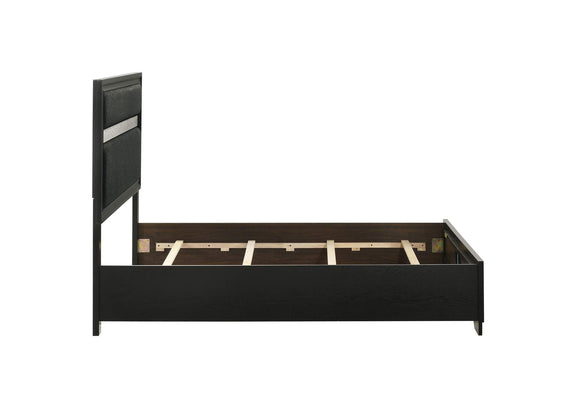 206360F Miranda 54-inch Upholstered Full Panel Bed Black