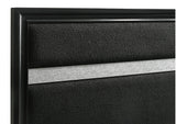 206360KE Miranda 54-inch Upholstered Eastern King Panel Bed Black
