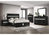 206360KW-S5 Miranda 5-piece California King Bedroom Set Black
