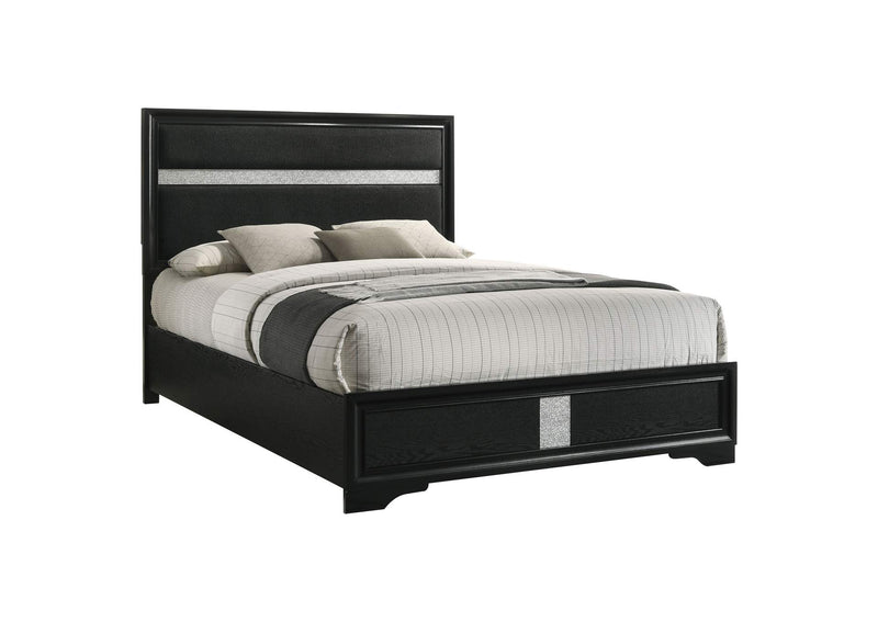 206360KW Miranda 54-inch Upholstered California King Panel Bed Black