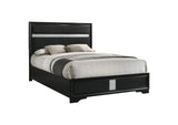 206360Q Miranda 54-inch Upholstered Queen Panel Bed Black