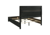 206360Q Miranda 54-inch Upholstered Queen Panel Bed Black
