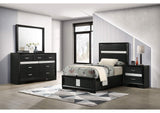 206360T-S4 Miranda 4-piece Twin Bedroom Set Black