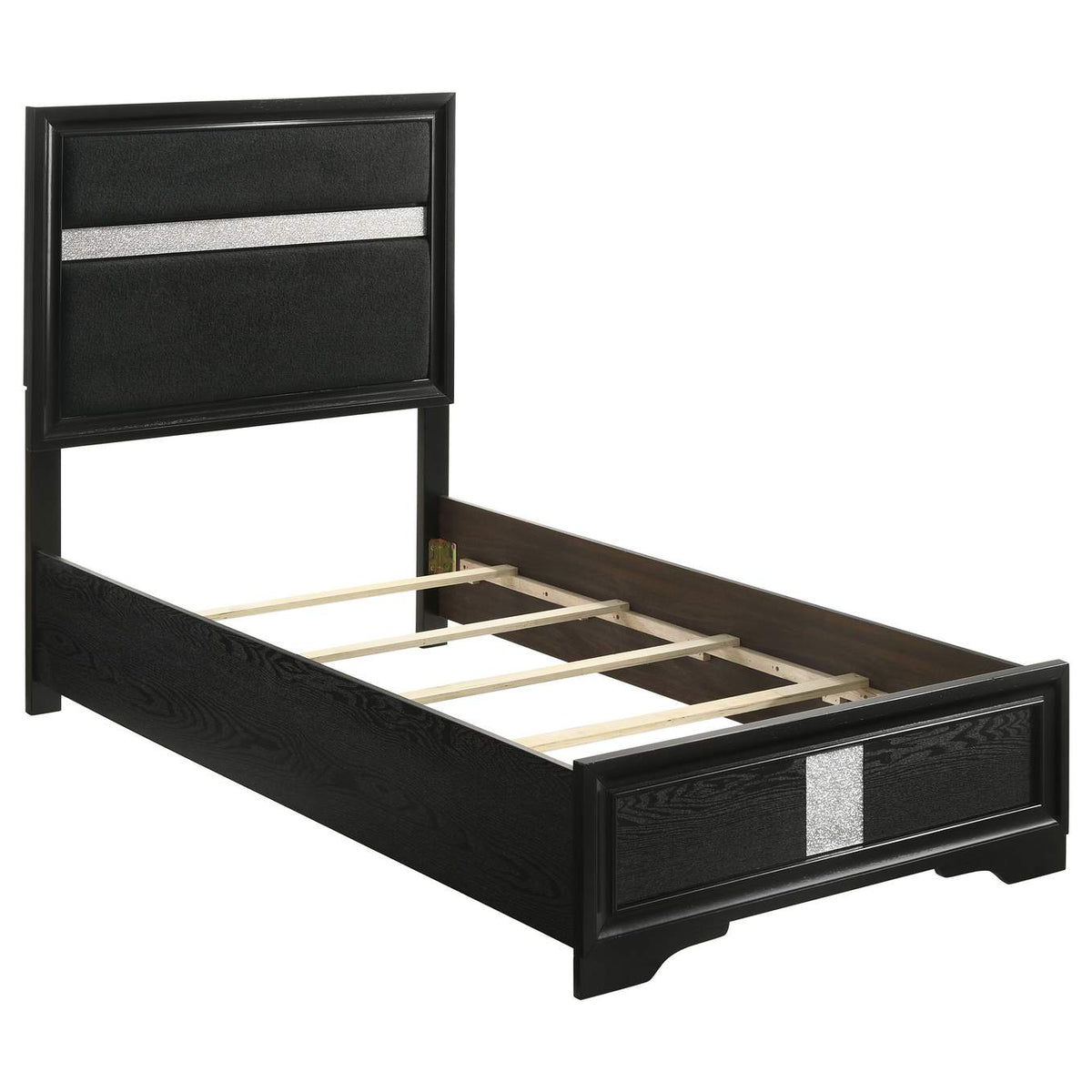 206360T-S4 Miranda 4-piece Twin Bedroom Set Black