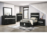 206360T-S5 Miranda 5-piece Twin Bedroom Set Black