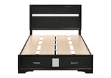 206361F Miranda 51-inch Wood Full Storage Panel Bed Black