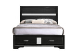 206361F Miranda 51-inch Wood Full Storage Panel Bed Black
